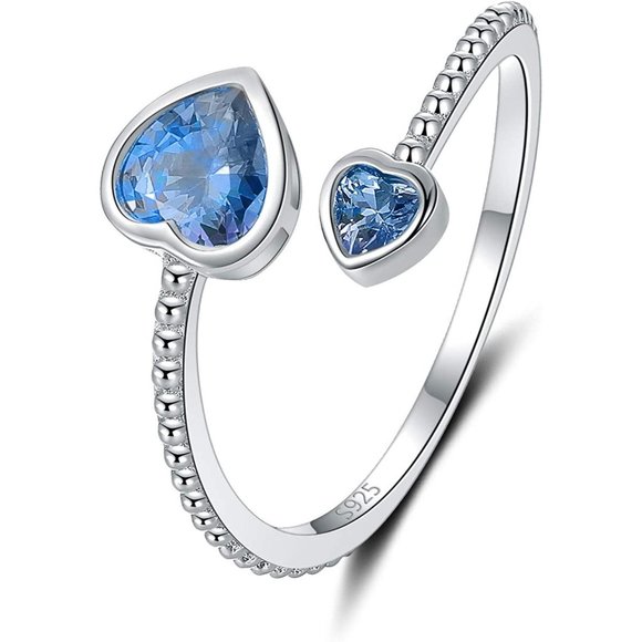 Step Forward Girls Ring 925 Sterling Silver Birthstone Rings for Women -… - Picture 6 of 16